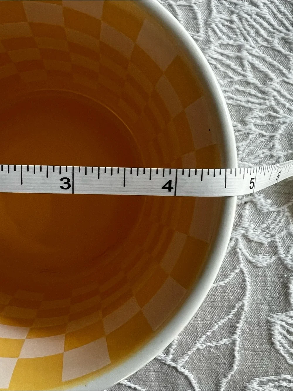 Wandering Moon Smiley Face Checkered Mug